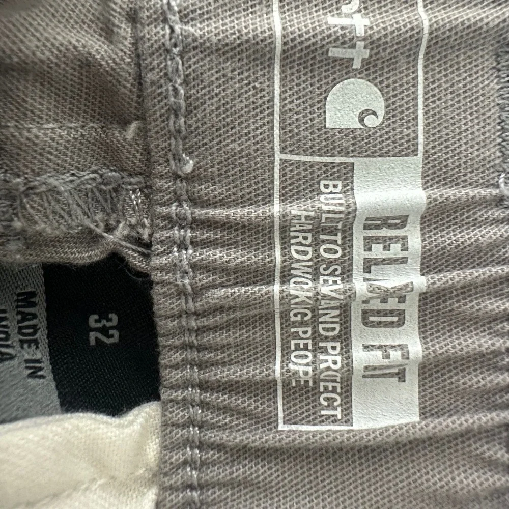 Carhartt Shorts Mens 32 Gray Canvas Workwear Rugged Casual Outdoor